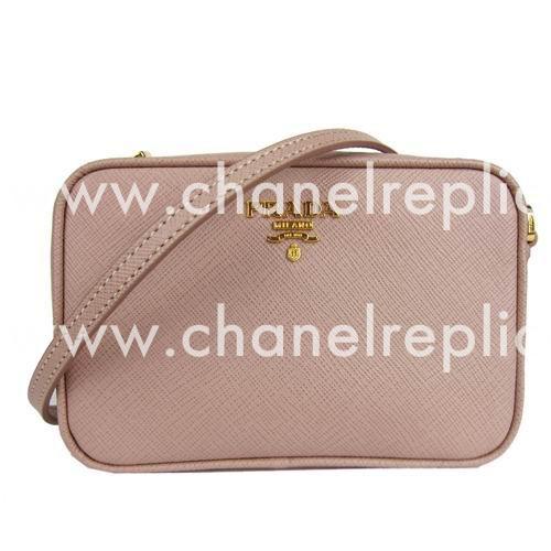 Prada Saffiano Relievo Logo Calfskin Mini Size Bag Pink PR5741370