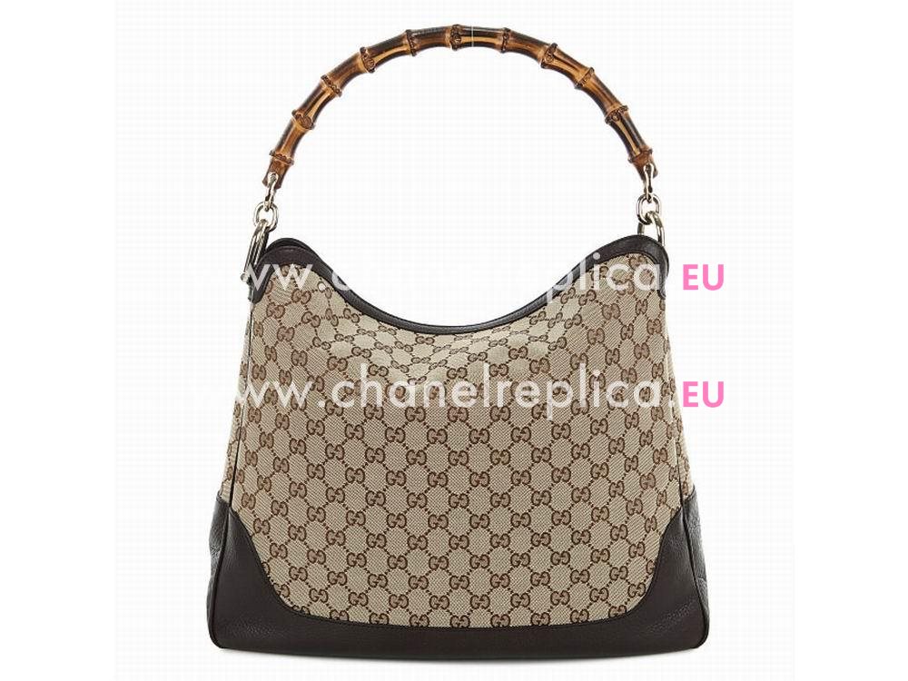 Gucci Bamboo Diana Calfskin Handle Bag In Brown G9643