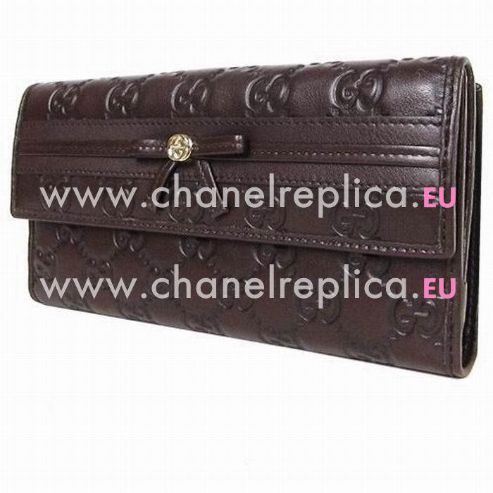 Gucci Guccissima Calfskin Wallets In Coffee G5105780
