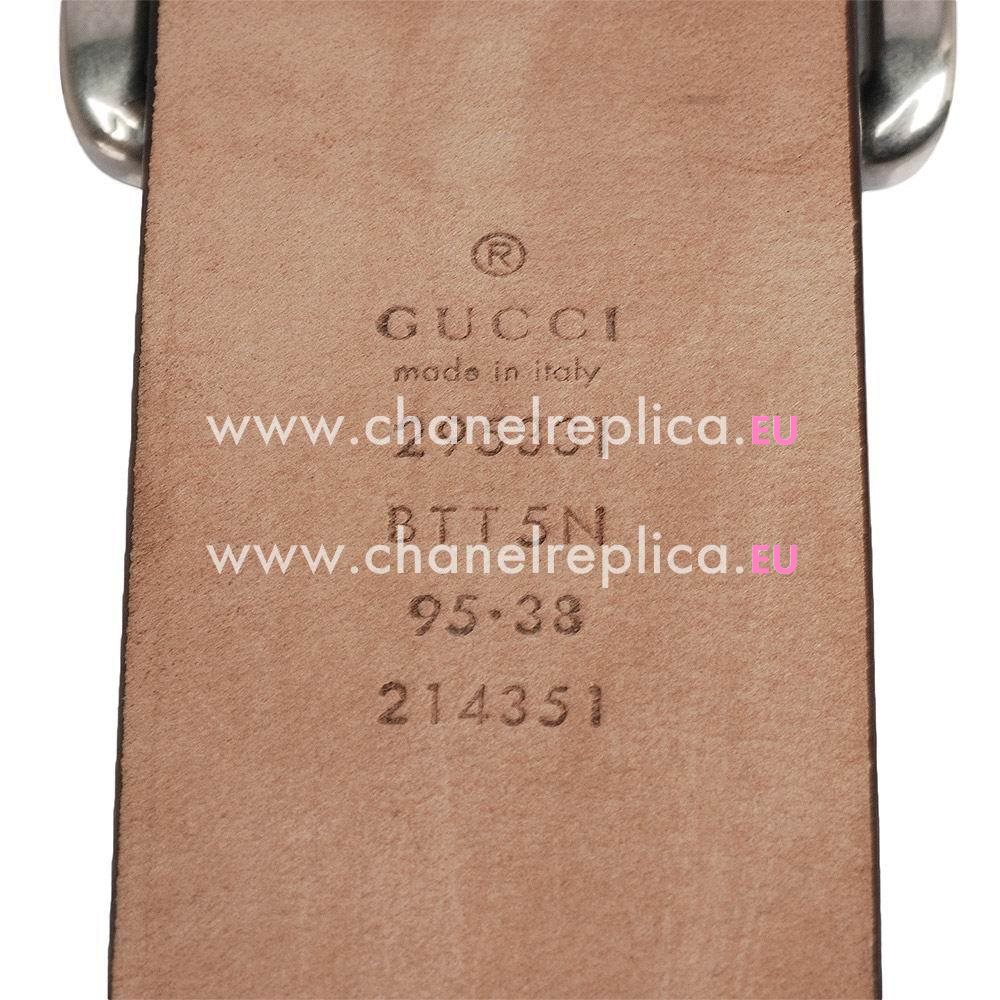 Gucci Green-Red Cowhide Pin Buckle Belt G5046537
