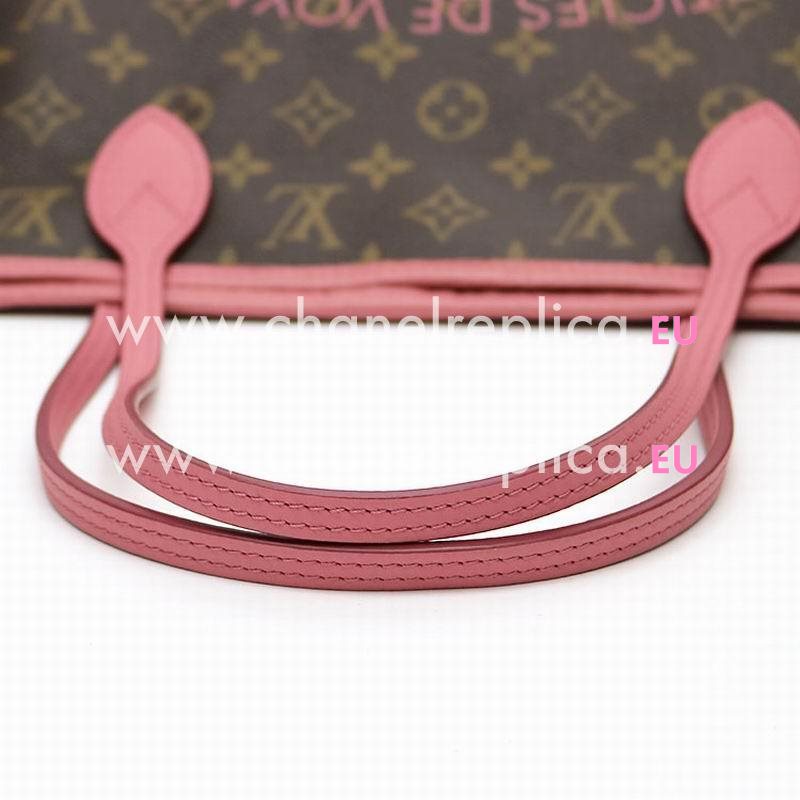 Louis Vuitton Monogram Canvas Neverfull MM Rose M40939