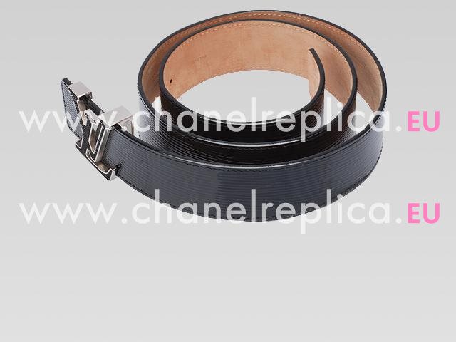 Louis Vuitton Epi Patent Leather initials Buckle Belt M9830S