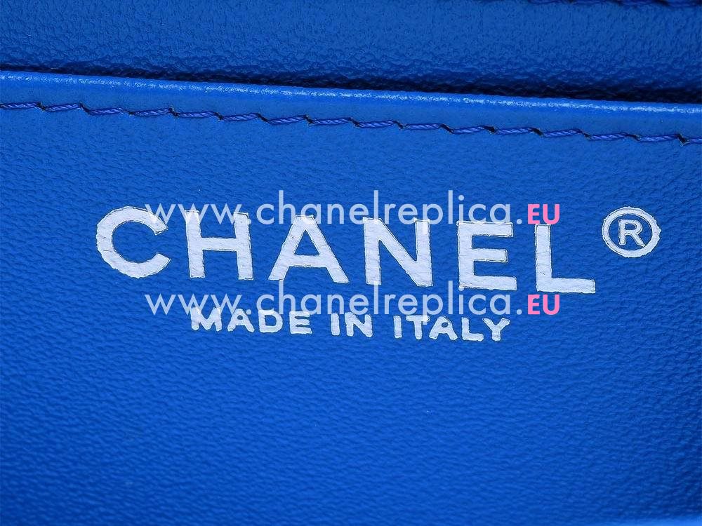 Chanel Mini Coco Caviar Flap Bag Electric Blue A35209