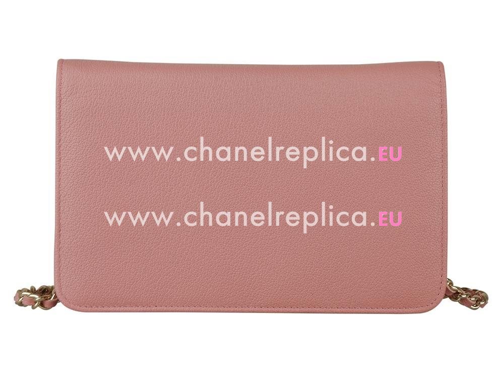 Chanel Calfskin Camelia Woc Crossbody Bag Pink A95183