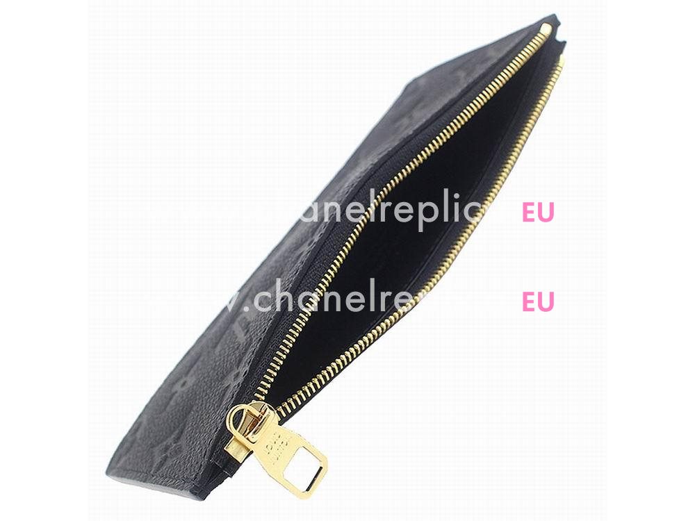 Louis Vuitton Monogram Empreinte Clemence Wallet Noir M60171