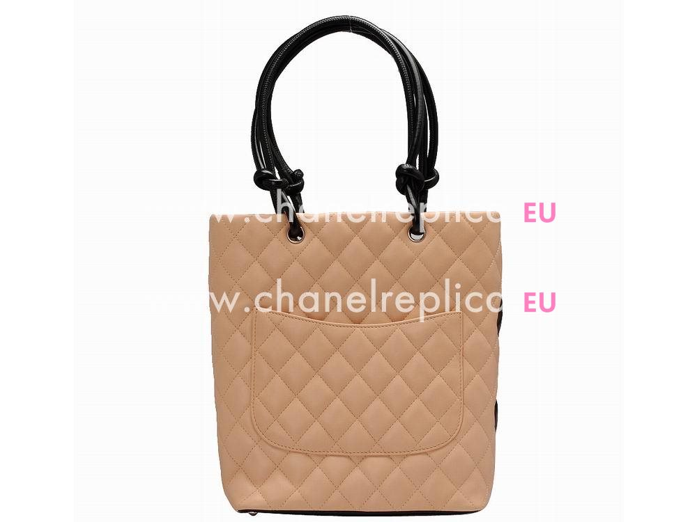 Chanel Kanbonrain Midiamutoto Bag Beige/Black A25167-4