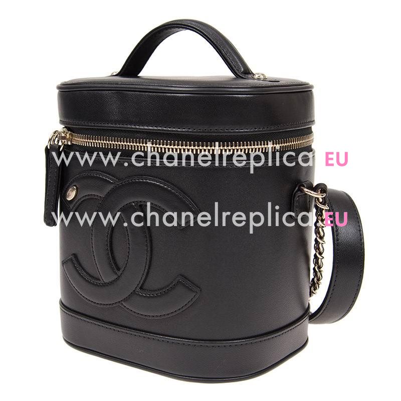 Chanel Black Lambskin Gold Chain Cosmetic Case AS0323LBLKGP