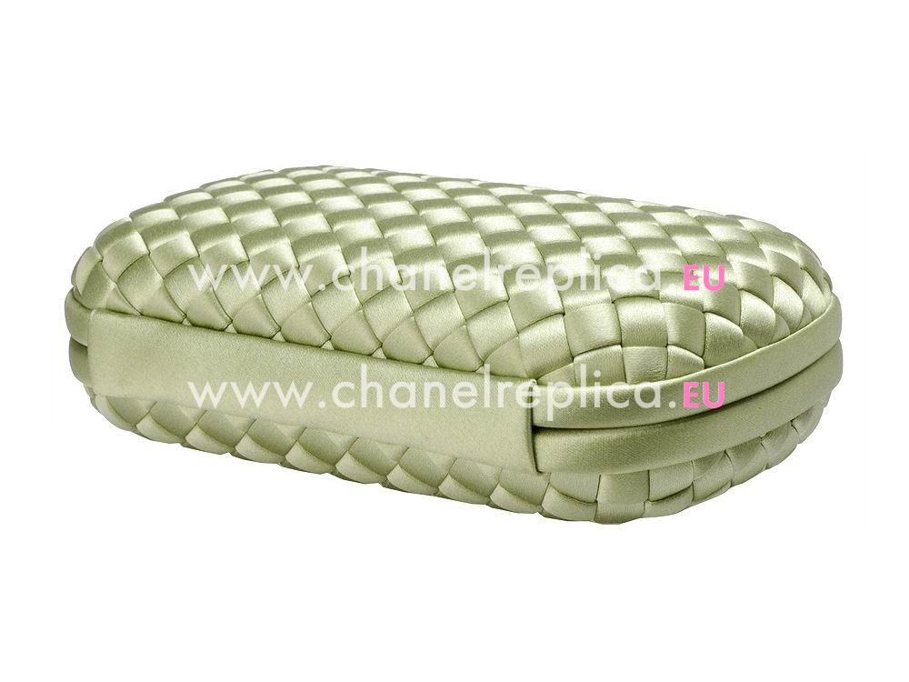 Bottega Veneta Satin Intreccio Impero Ayers Knot Pale Green BV53569