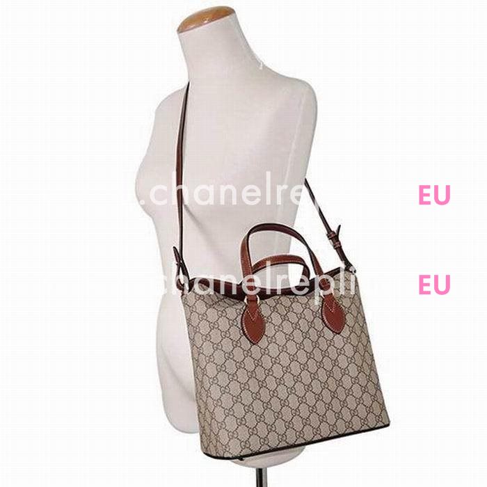 Gucci GG Supreme PVC Shoulder/Handle Bag In Khaki Brown G559457