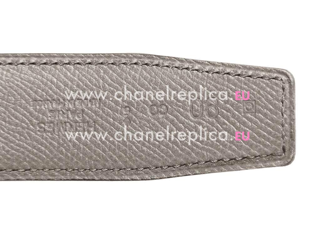 Hermes Idem Ocher Yellow Gray Two-sided Belt H256984