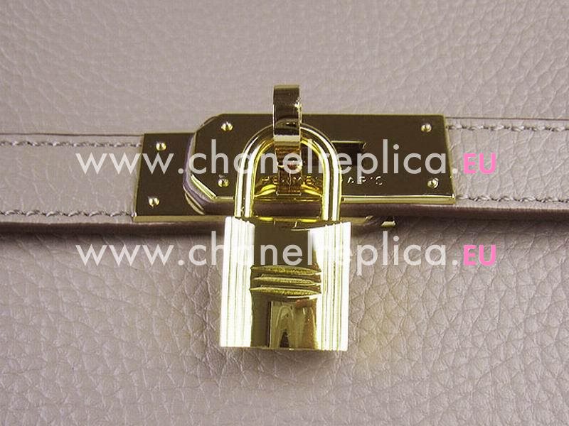 Hermes Jysiere Clemence 31cm Shoulder Bag Grey(Gold) H1096GG
