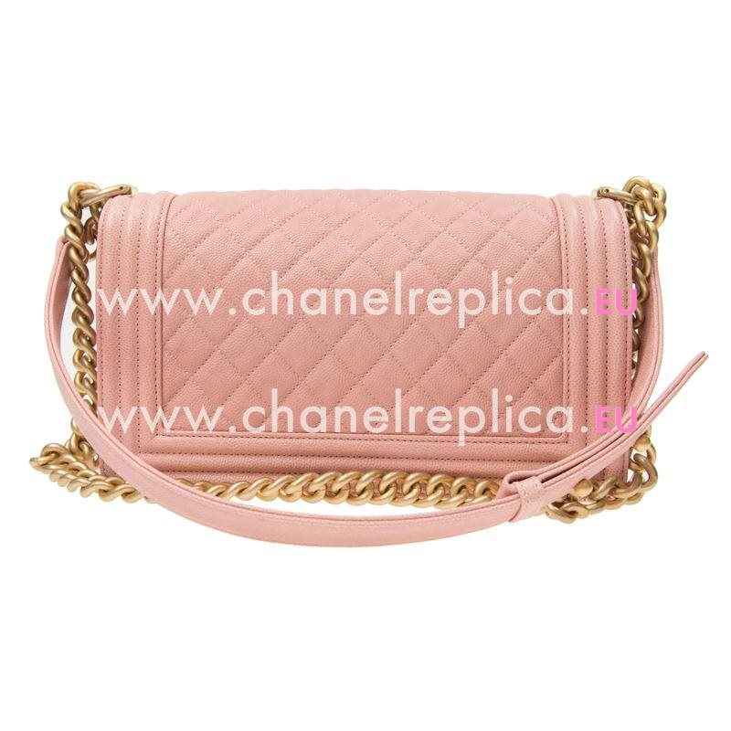 Chanel Pink Calfskin Leather Medium Boy Bag Gold Hardware A67086CPINKG