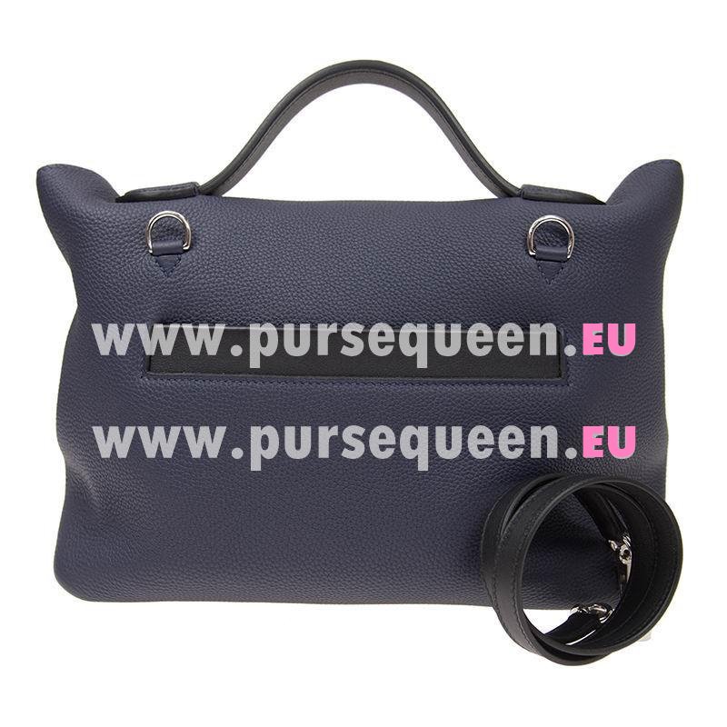 Hermes Togo Leather Palladium Plated Hardware 24/24 29cm Bag In 2Z/89 Navy Blue 242429CMABTGSS