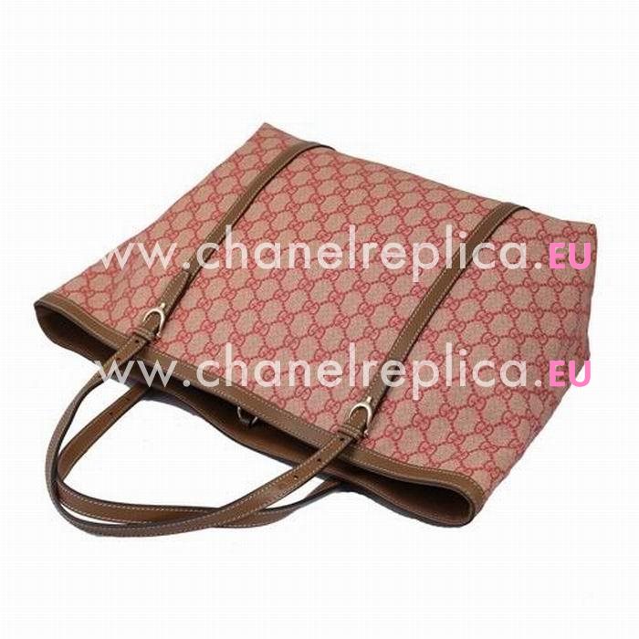 Gucci GG Plus Nice Calfskin Tote Bag In Light Red G6111402