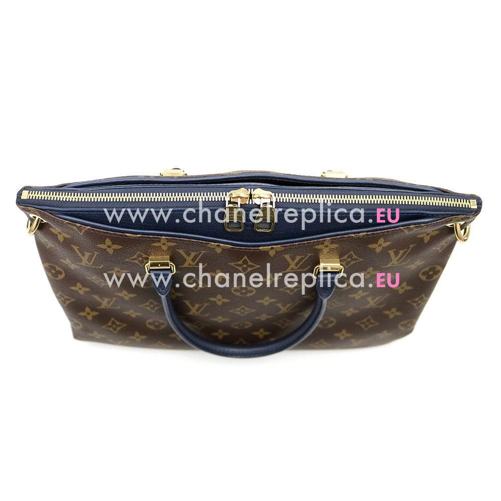 Louis Vuitton Monogram Canvas & Calfskin Leather Pallas In Raisin M44042