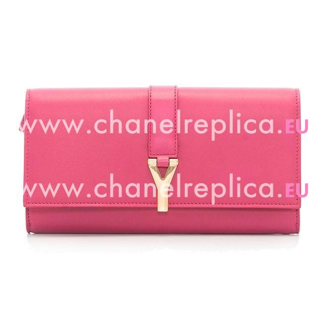 YSL Saint Leather Paris Y Calfskin Wallets In Pink YSL5190051