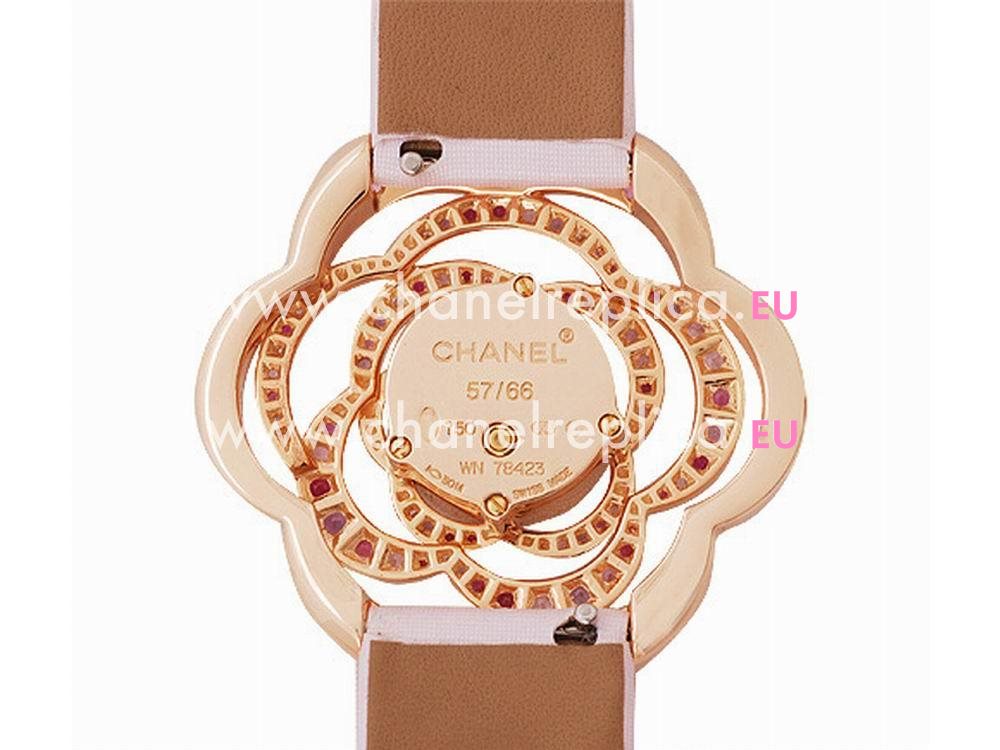 Chanel Fil De Camelia Rose Gold Ladies Watch H2677-STD