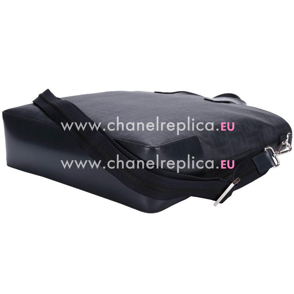 Fendi FF Calfskin Colloid Handle/Shoulder Bag Dark Blue F6120701