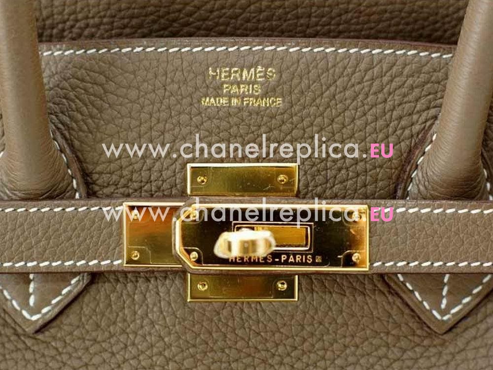 Hermès Birkin 35 Togo Etoupe Gold Hardware Hand Sew H1043ETG