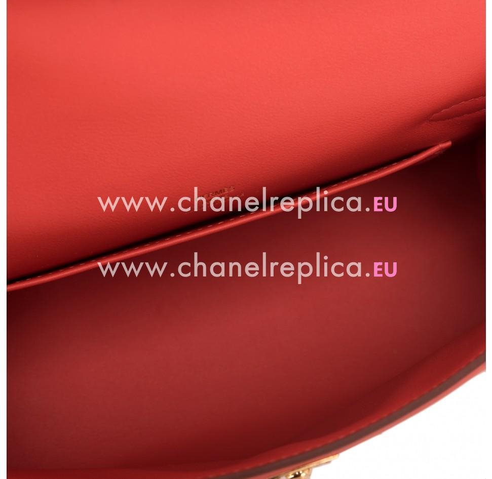 Hermes Capucine Mini Kelly Pochette Swift Leather With Gold Hardware HK1022HCS