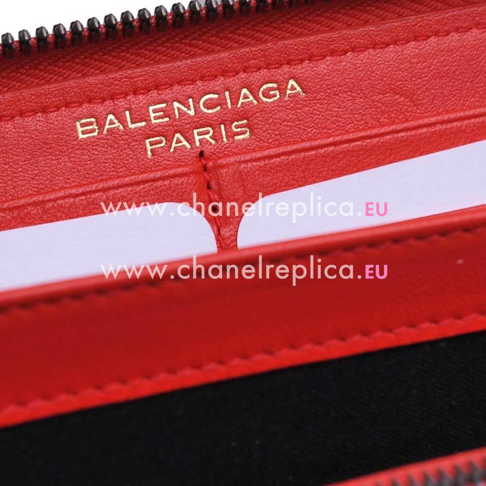 Balenciaga Ziparound Continenta Money Lambskin Aged Brass Hardware Wallets Re B2055144
