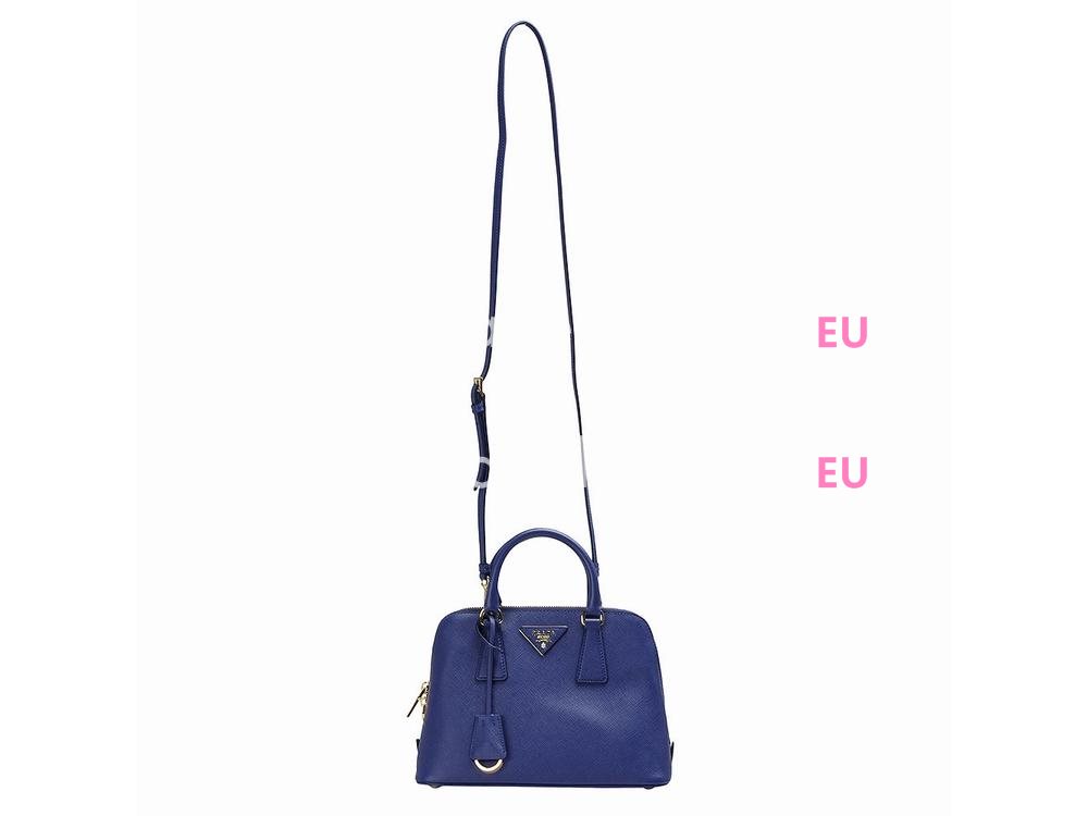 Prada Saffiano Lux Scratch Resistant Calfskin Handbag Blue P53311