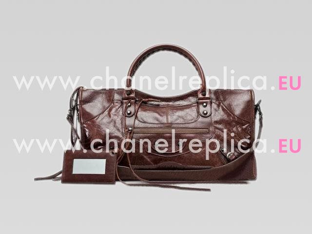 Balenciage Part Time Top Leather Bag In Chestnut 168028CH