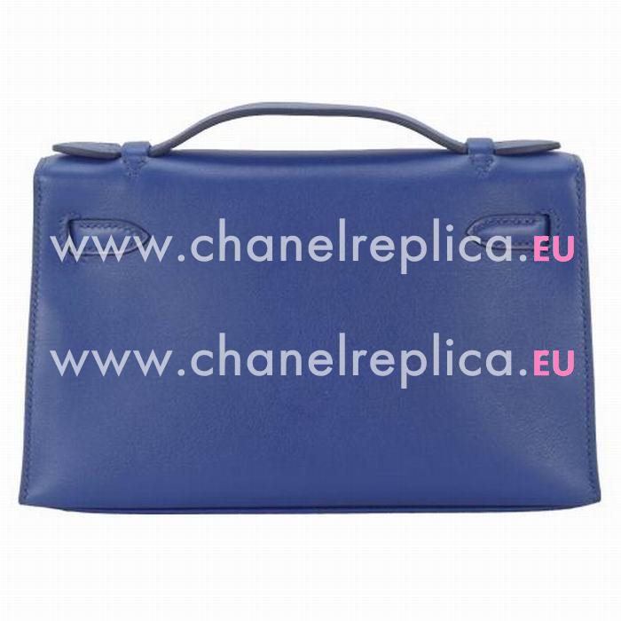 Hermes Kelly Pochete Swift Leather Mini Hand bag Royal Blue H7042005