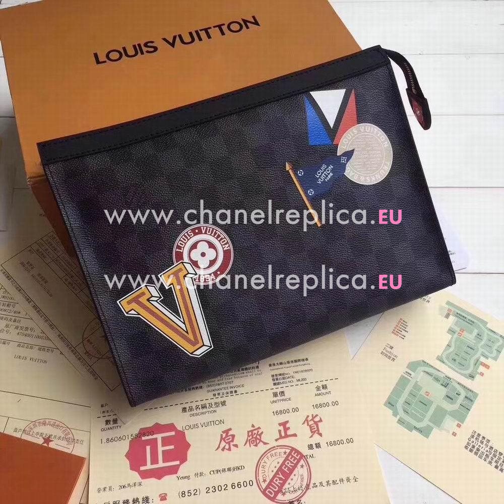 Louis Vuitton Pochette Voyage Damier Canvas HandBag MM M64442