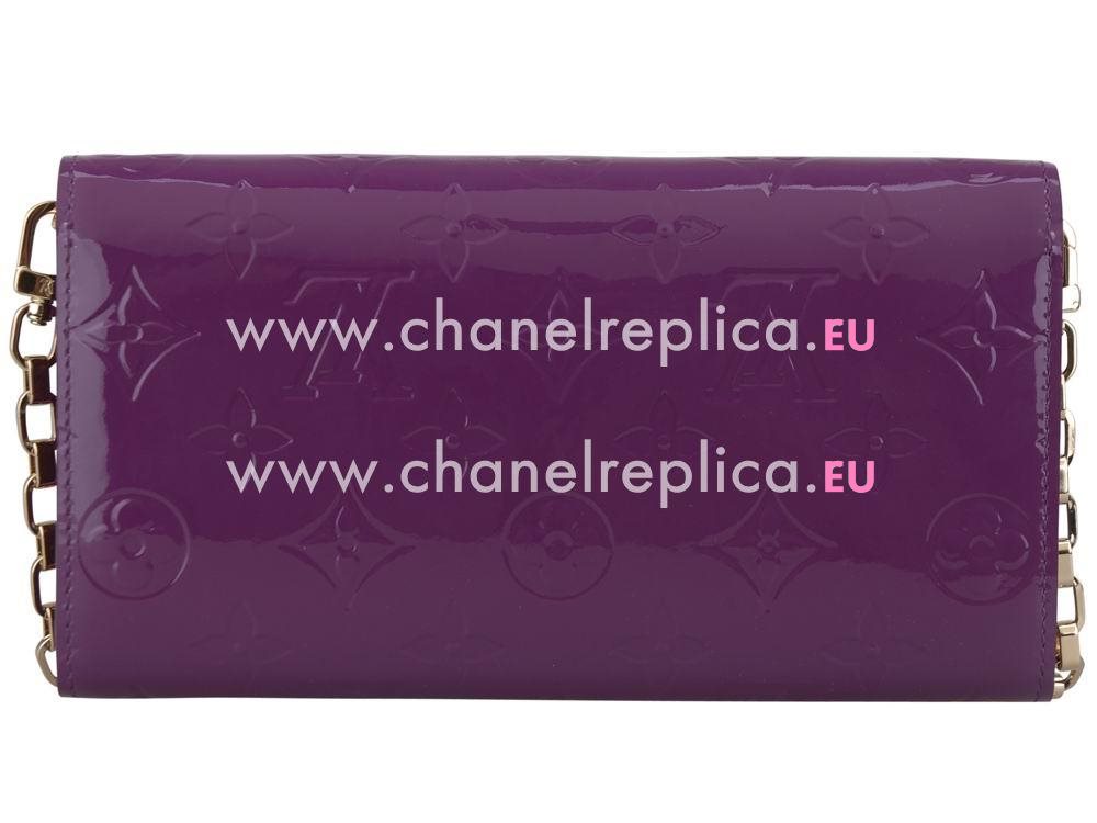 Louis Vuitton Monogram Vernis Chaine Wallet Amethyste M90148