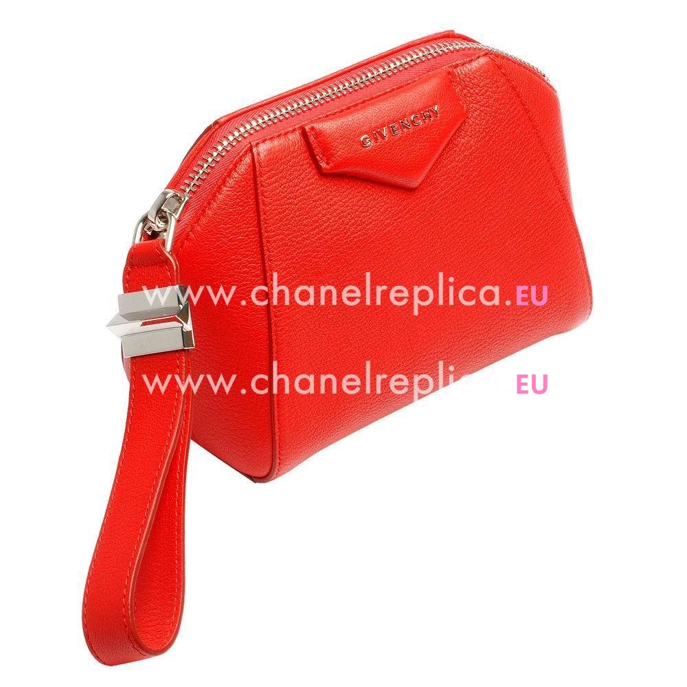 Givenchy Antigona Goatskin Bag In Red Gi6112002
