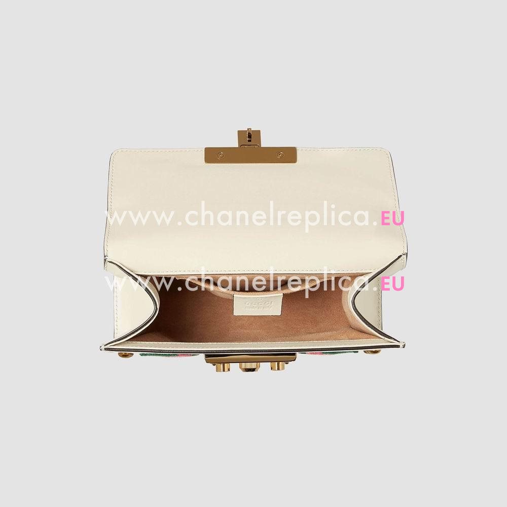 Gucci Padlock embroidered leather shoulder bag 432182 DT9RG 8507