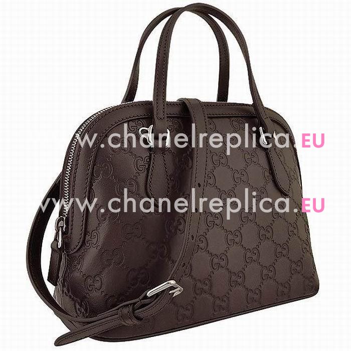 Gucci Emily Guccissima GG Calfskin Bag In Chocolate G559437