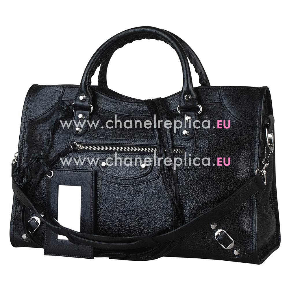 Balenciage City Lambskin Dilvery hardware Classic Bag Black B2054992