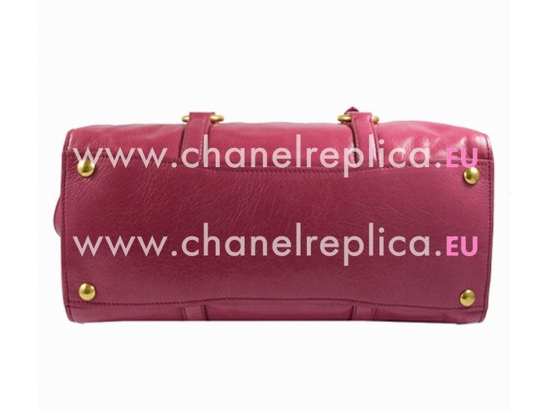 Miu Miu Vitello Lux Calfskin Bow Bag Peach Red CF8069