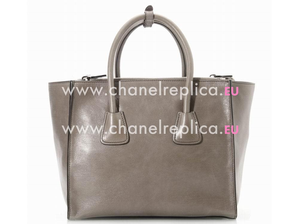 Prada Glace Calfskin Triangle Logo Bag In Khaki P269341