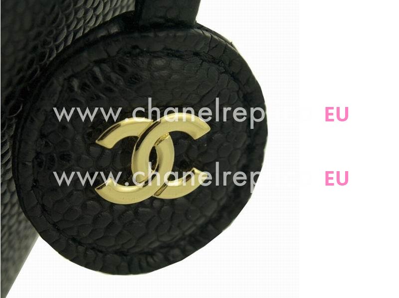 Chanel Caviar Cosmetics Case In Black A847566