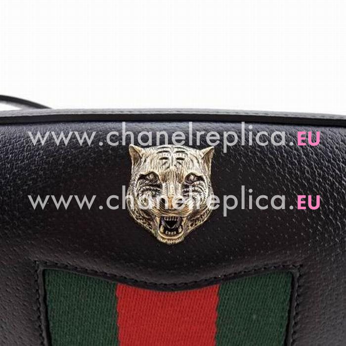 Gucci Borsa Animalier Disco Calfskin Shoulder Bag In Black G5594620
