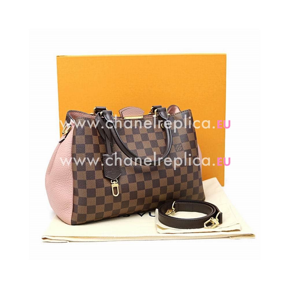 Louis Vuitton Damier Ebene Canvas & Cuir Taurillon Leather Brittany M41674