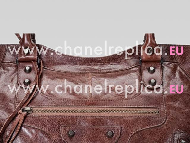 Balenciage Part Time Top Leather Bag In Chestnut 168028CH