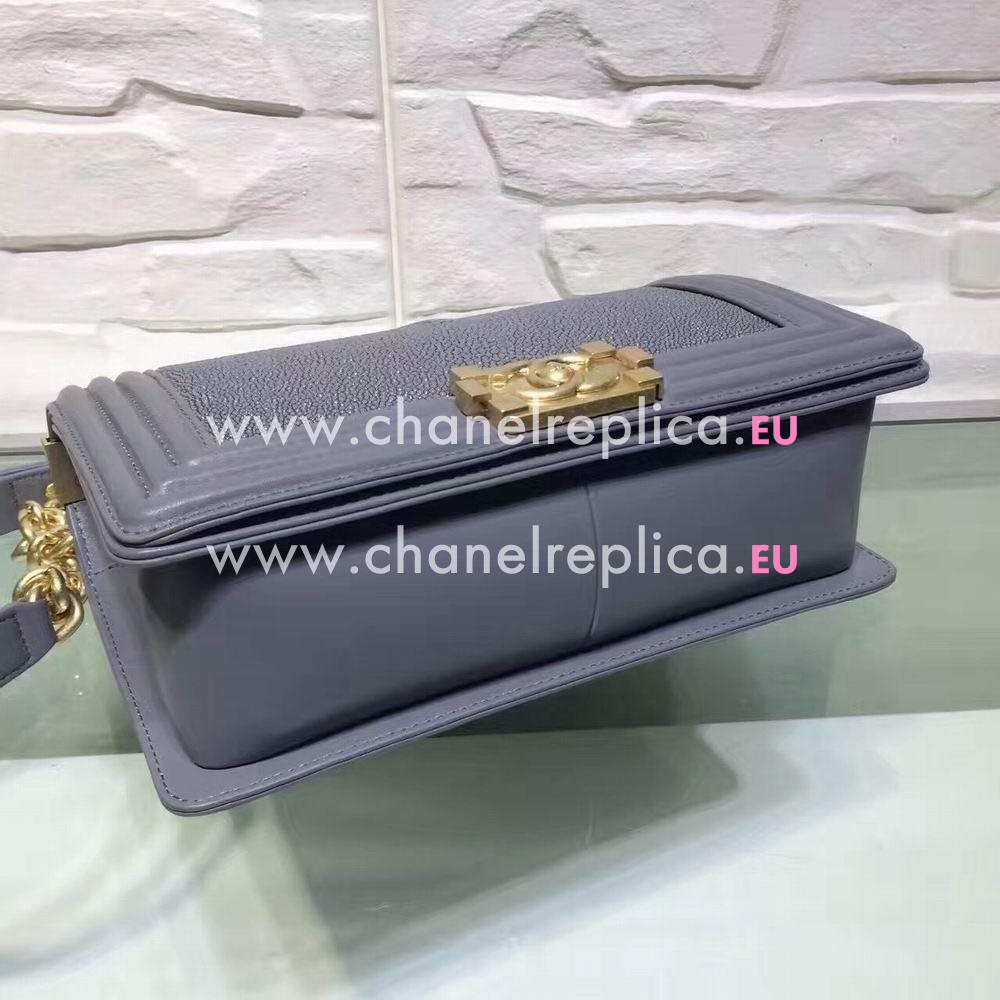 Chanel Boy Cuprum Hardware Trichogaster leeri Leather Bag C7032401