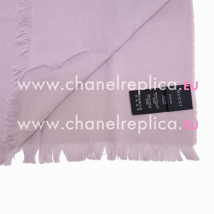 Gucci Classic Wool Scarf Pink Purple G7022307