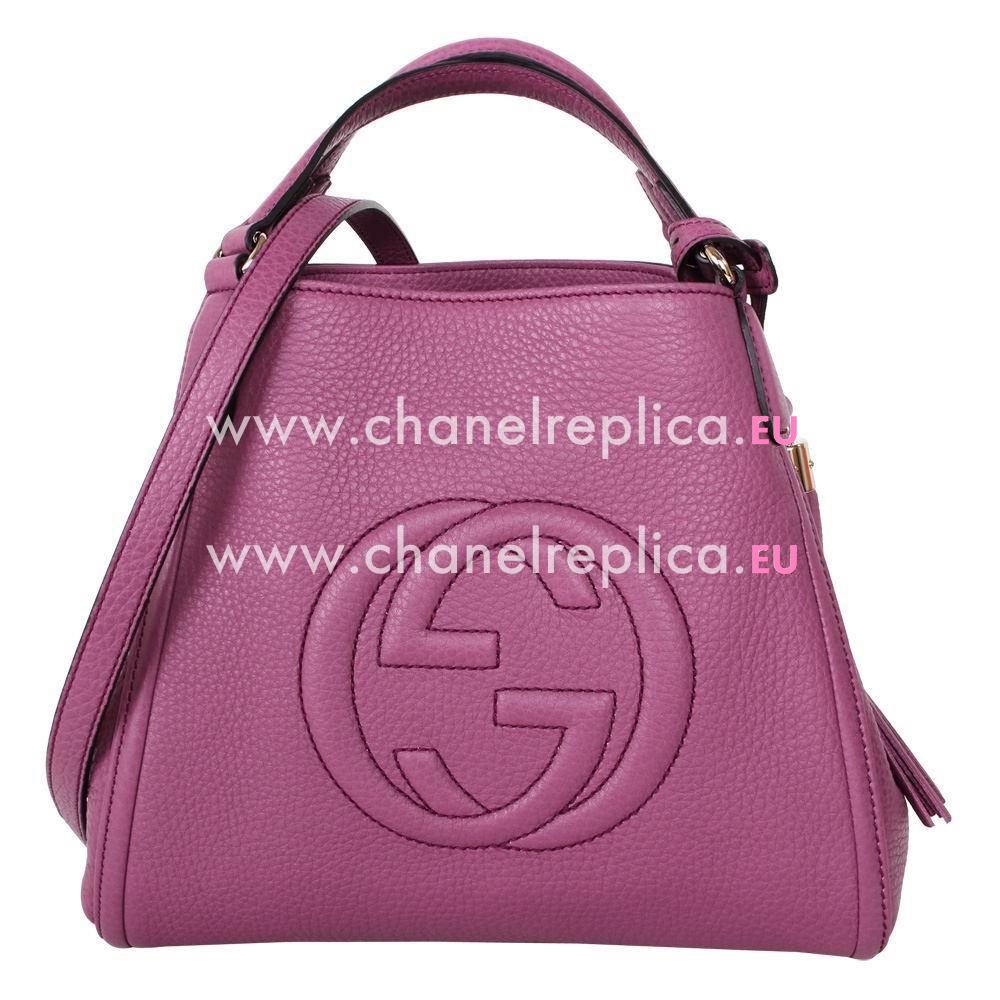 Gucci Soho GG Caviar Calfskin Bag Berry Perple G5594640