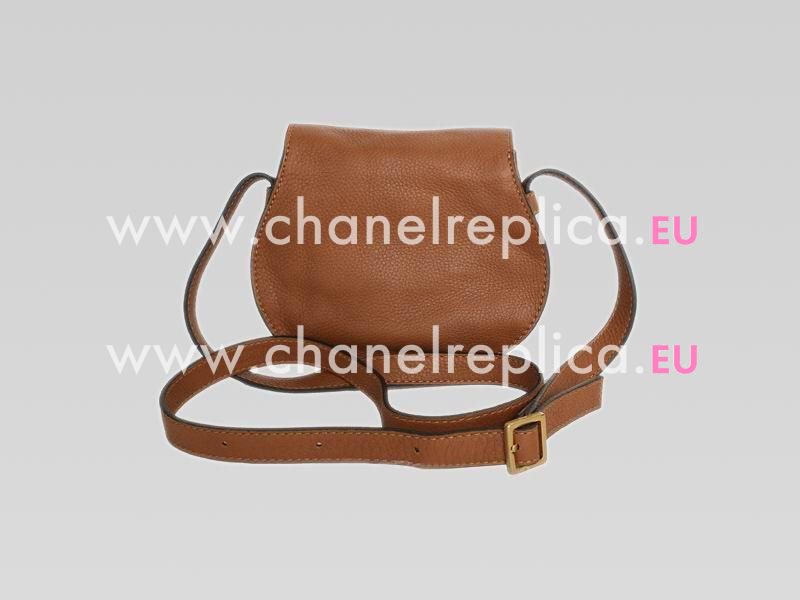 CHLOE Nano Marcie Calfskin Saddle Bag In Tan C451373
