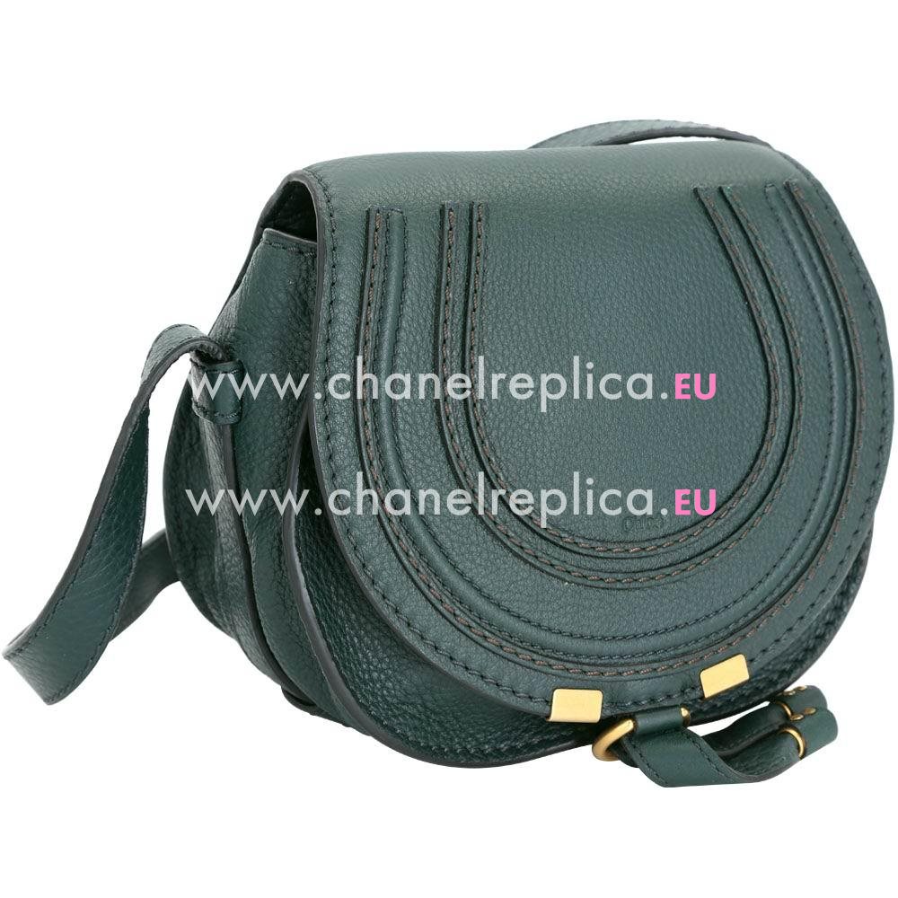 CHLOE Marcie Calfskin Saddle Bag Intense Green CL7040407