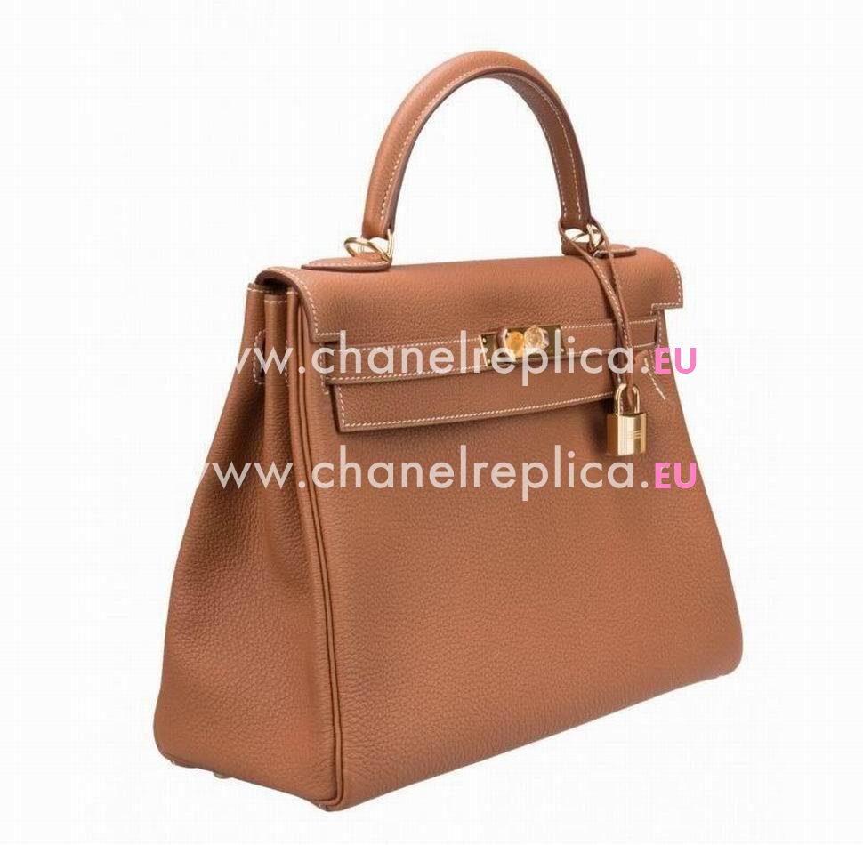 Hermes 32cm Gold Togo Leather Kelly Bag with Gold Hardware Handbag HK1032GTK