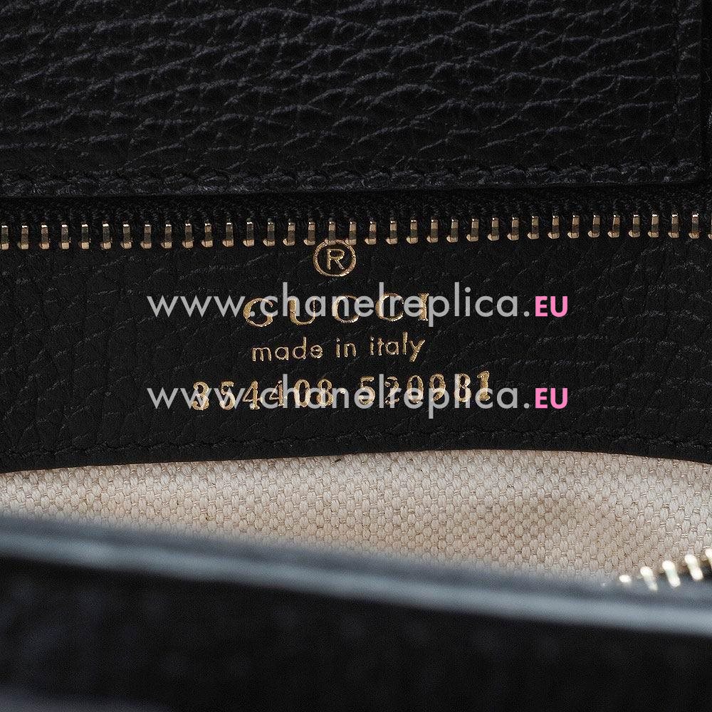 Gucci Swing Caviar Calfskin Leather Bag In Black G5451493