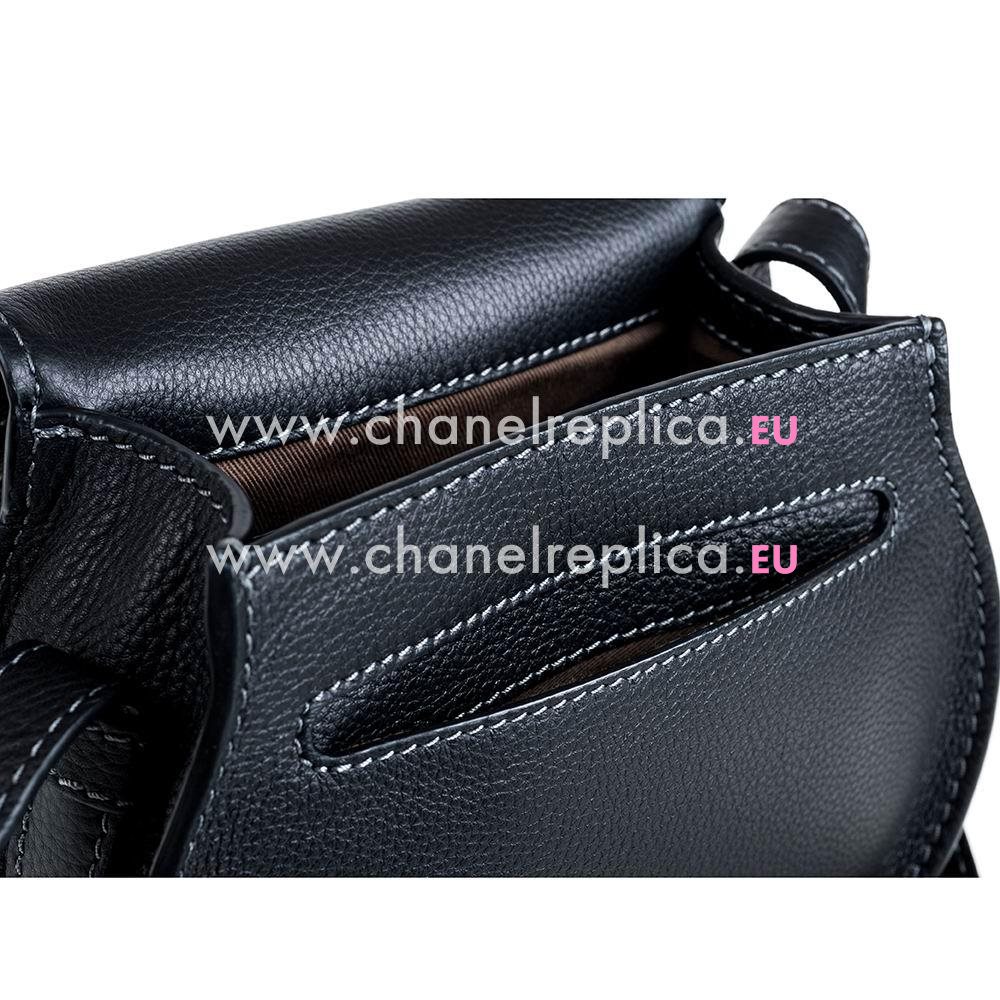 CHLOE Marcie Calfskin Saddle Bag Black CL7040408