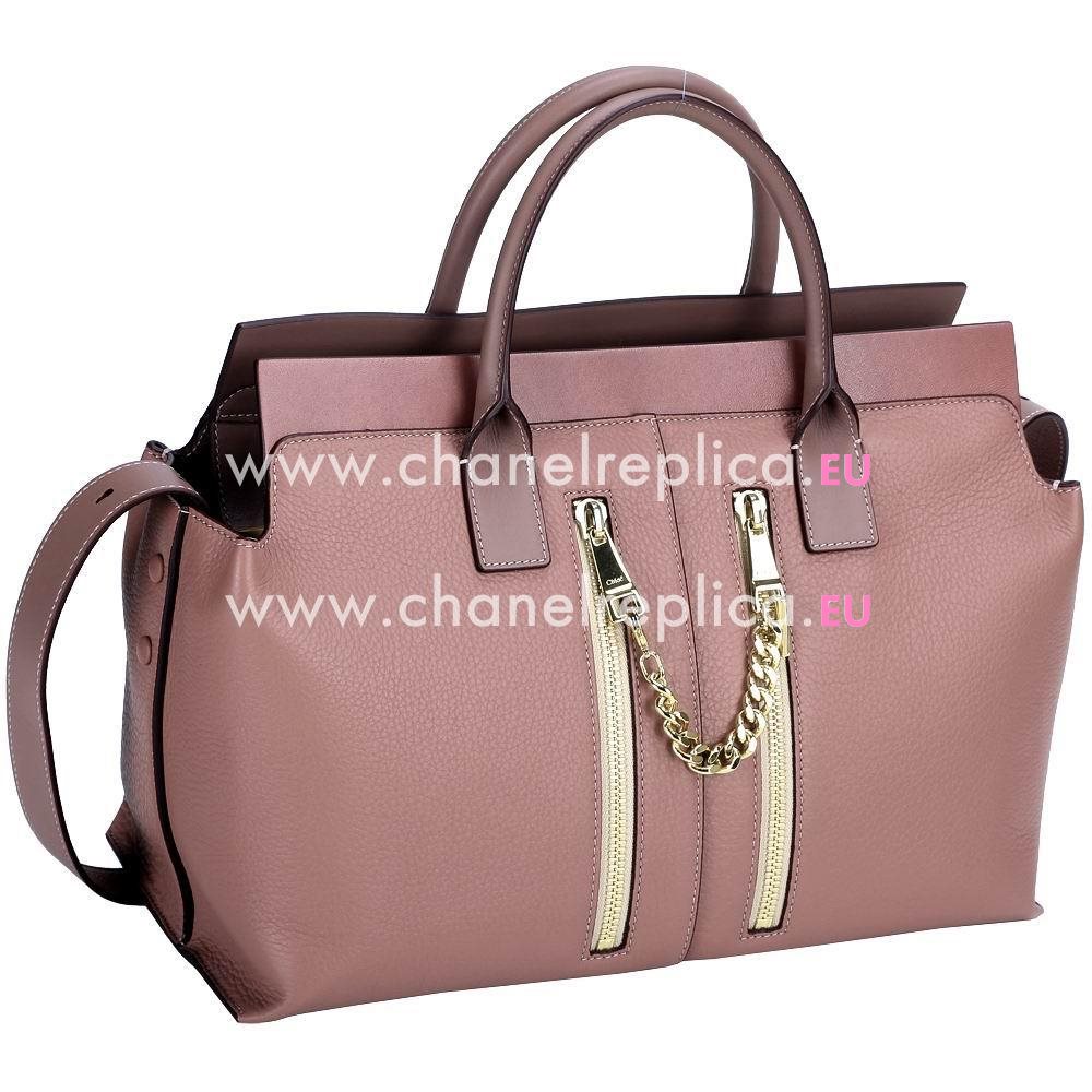 Chloe Gate Calfskin Hand Bag In Pink C5835392