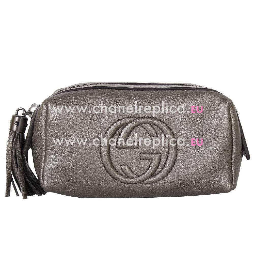 Gucci SOHO GG Calfskin Leather Bag In Bronze Golden G554911